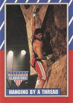1991 Topps American Gladiators #43 Hanging by a Thread Front